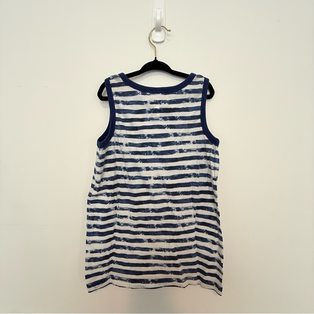 Sporto Blue and White Striped Kids Tank Top - Picture 2 of 3